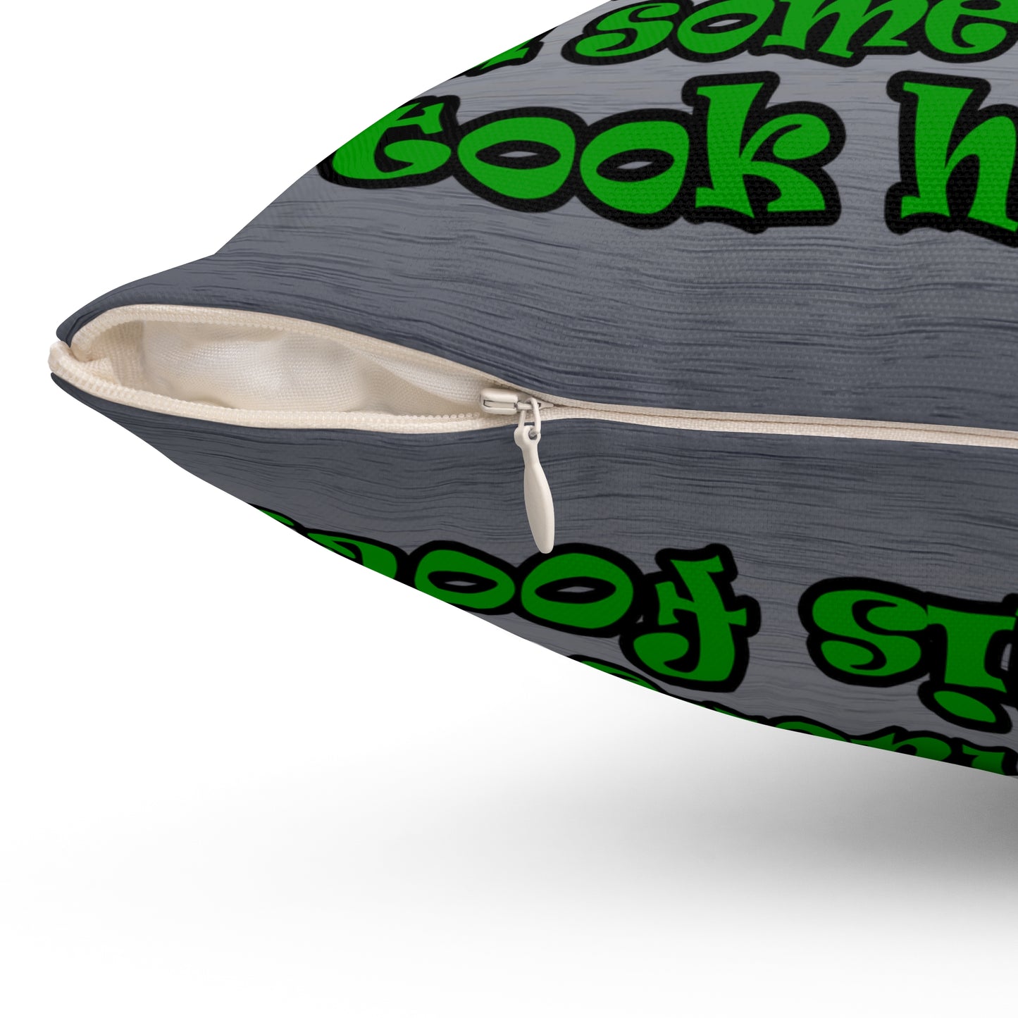 turtle race - Spun Polyester Square Pillow - (brushed nickel)