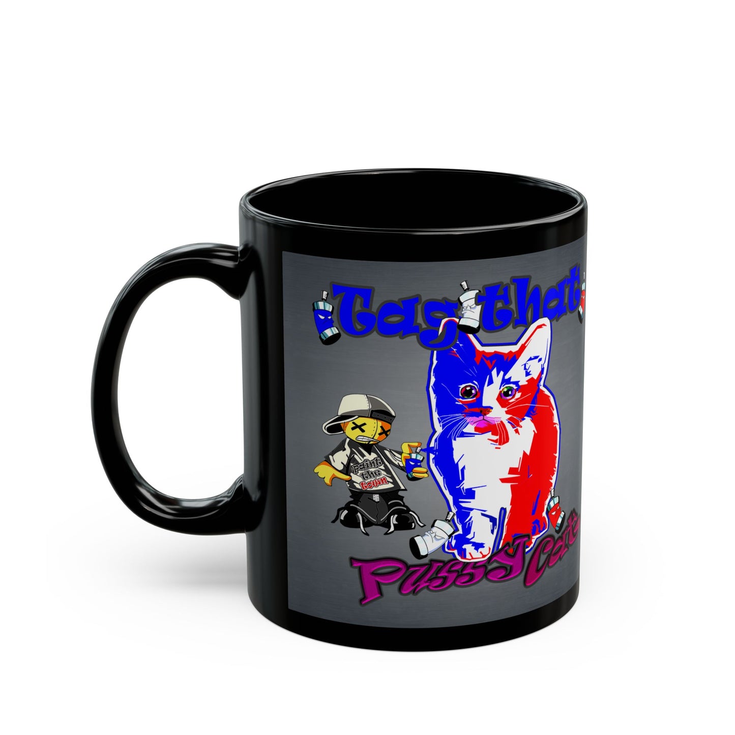 tag that - Black Mug (grey-light grey)
