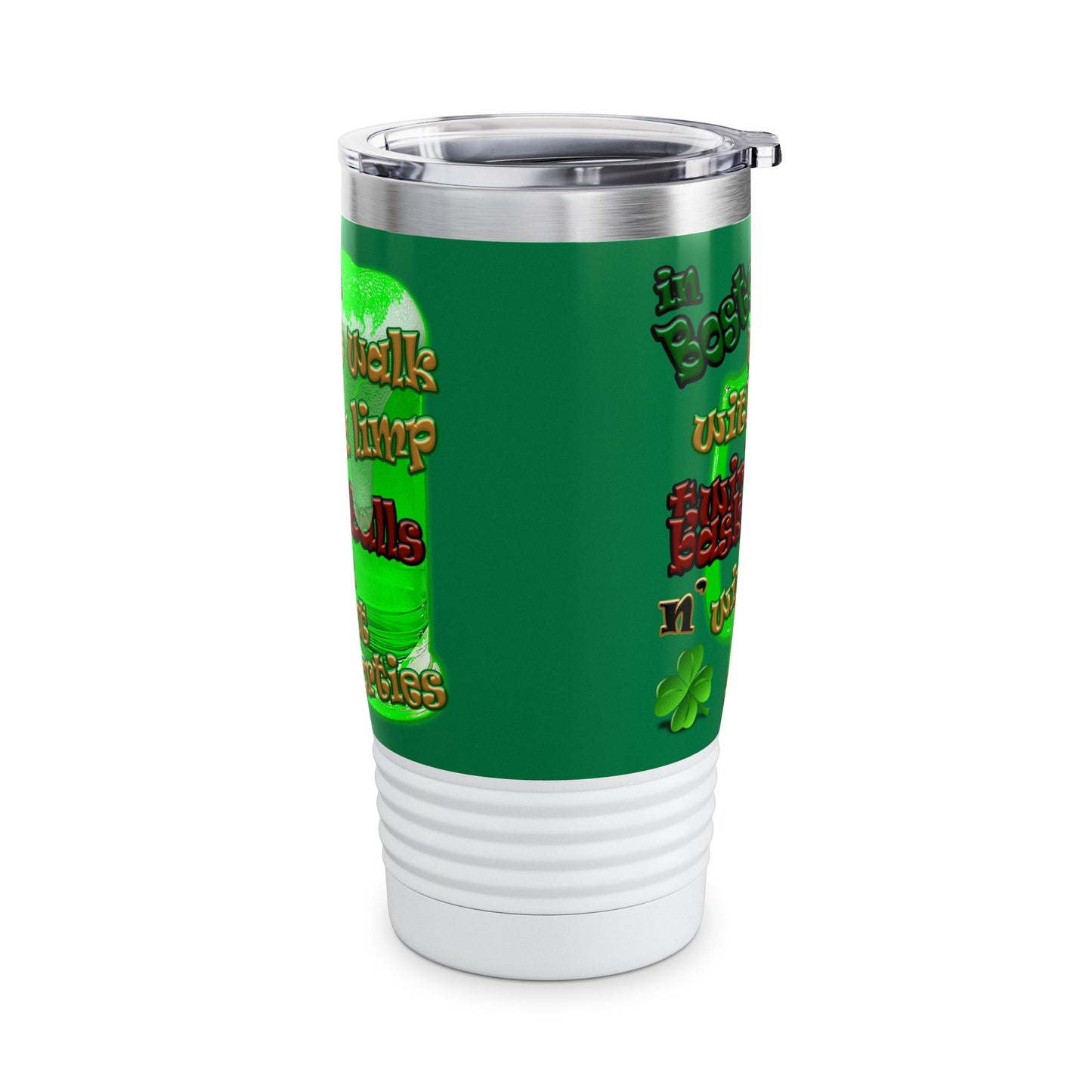celtics logo - Ringneck Tumbler, 20oz (dark green)