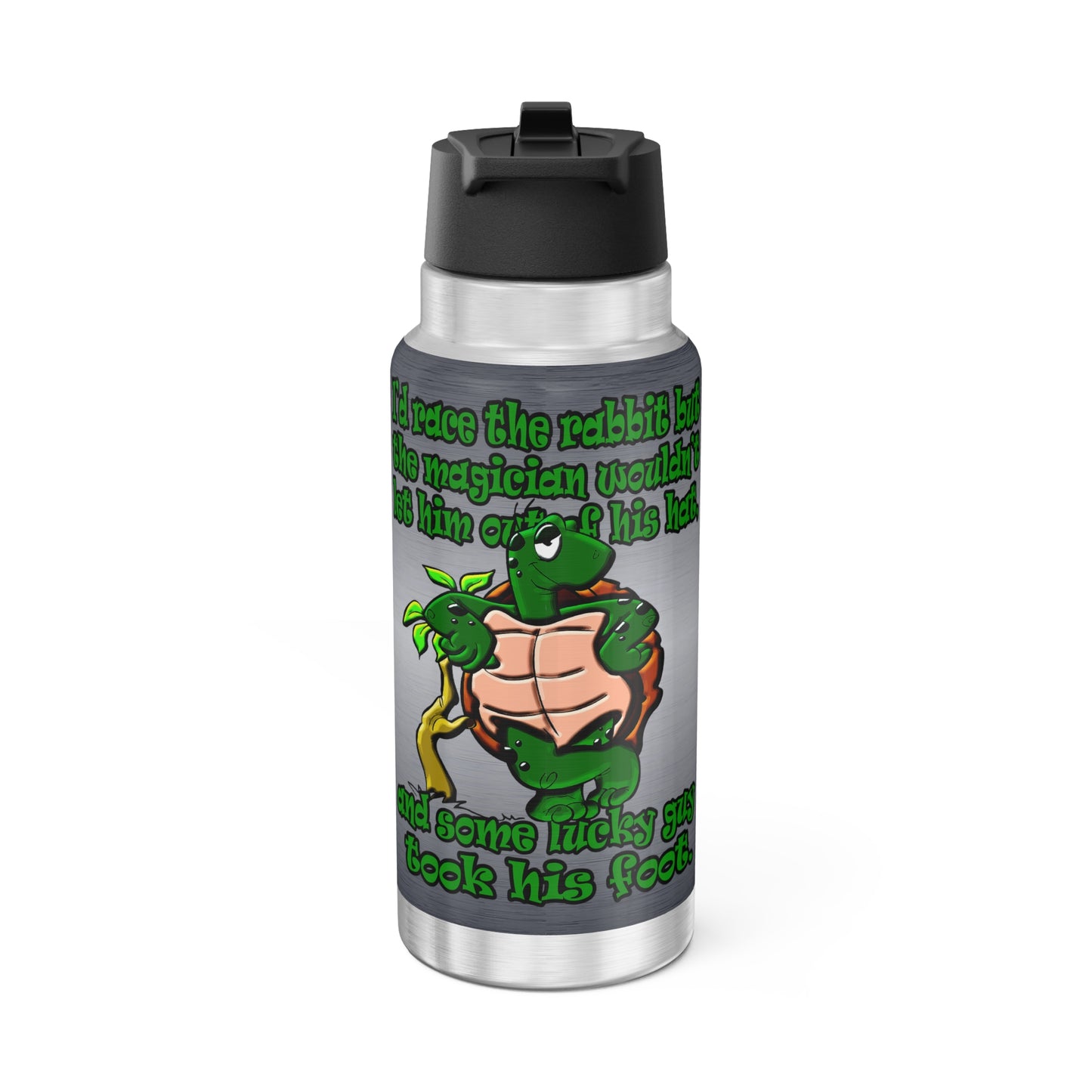 turtle race - Gator Tumbler, 32oz (brushed nickel)