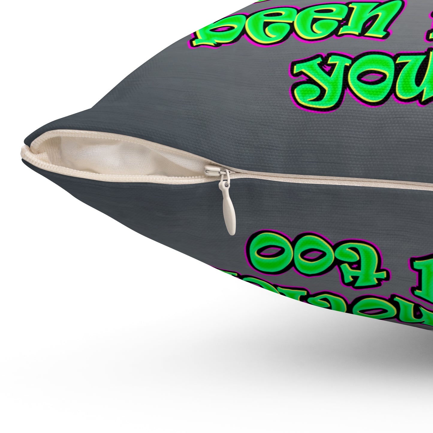 noticed you noticing - Spun Polyester Square Pillow - (grey-light grey)