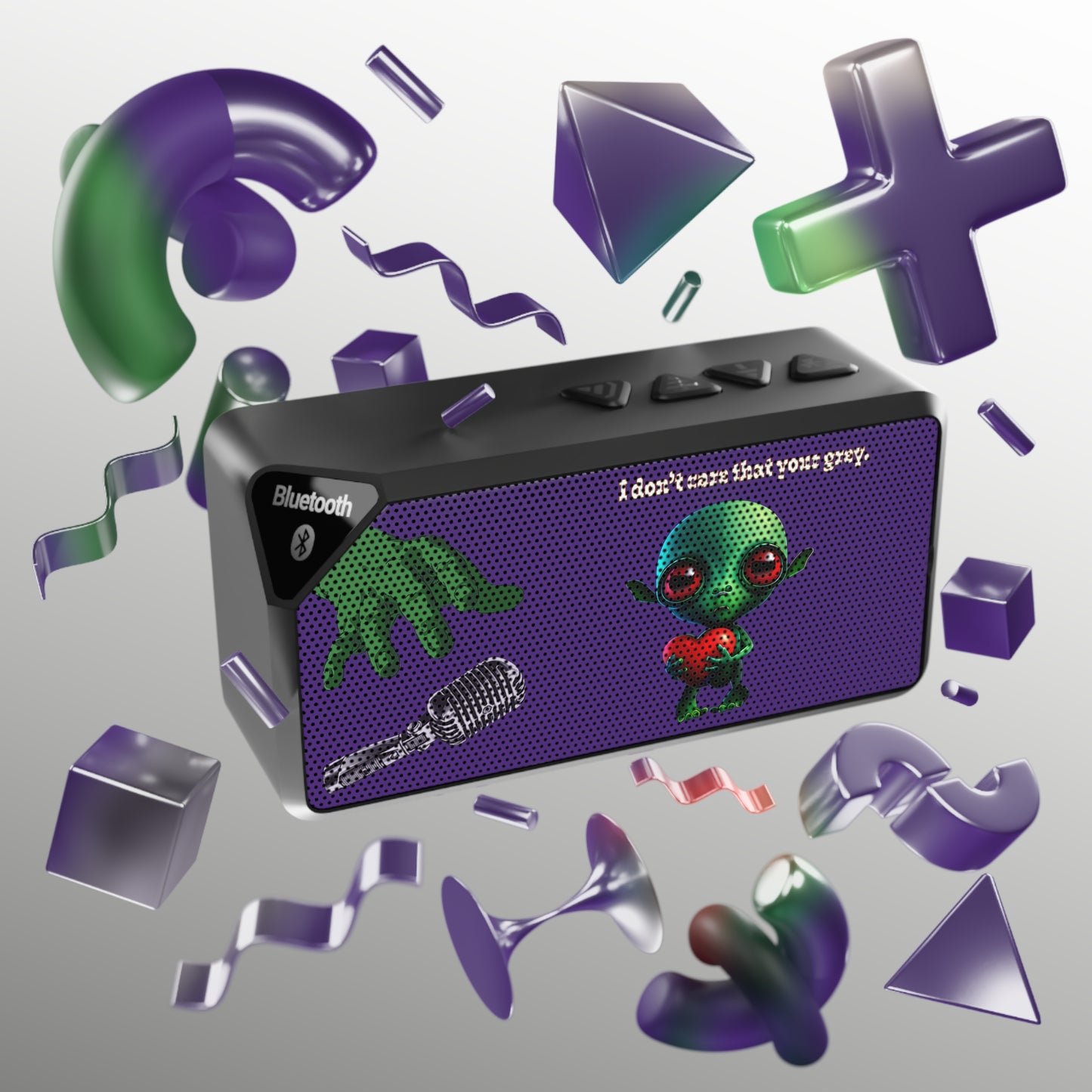 I don't care that your grey - Jabba Bluetooth Speaker (purple)