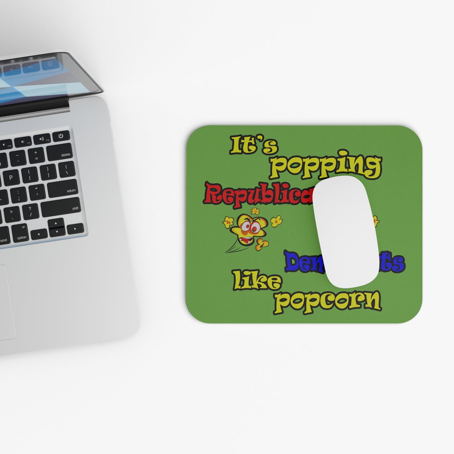 popping like popcorn - Mouse Pad (Rectangle) (green)