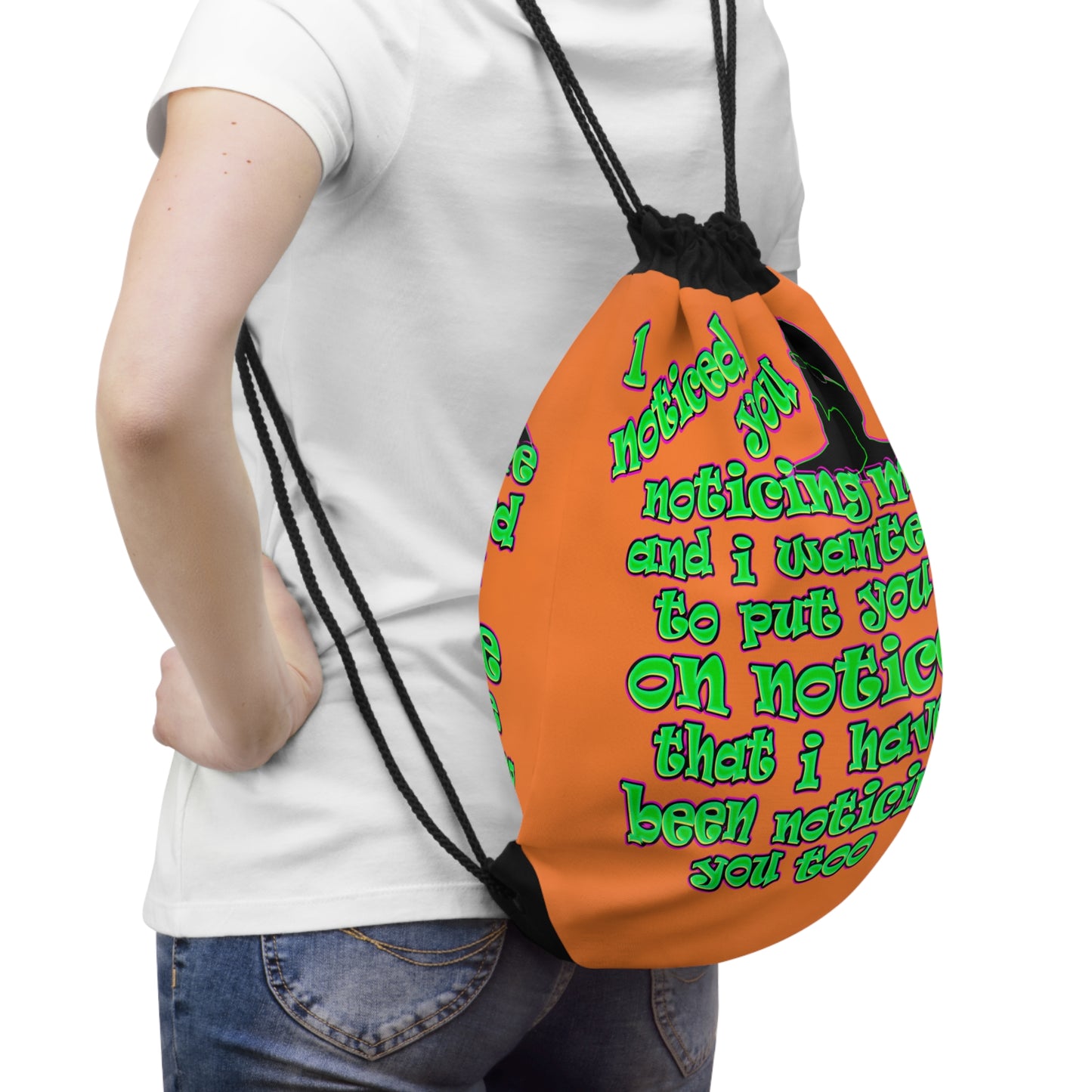 noticed you noticing - Drawstring Bag (crusta)