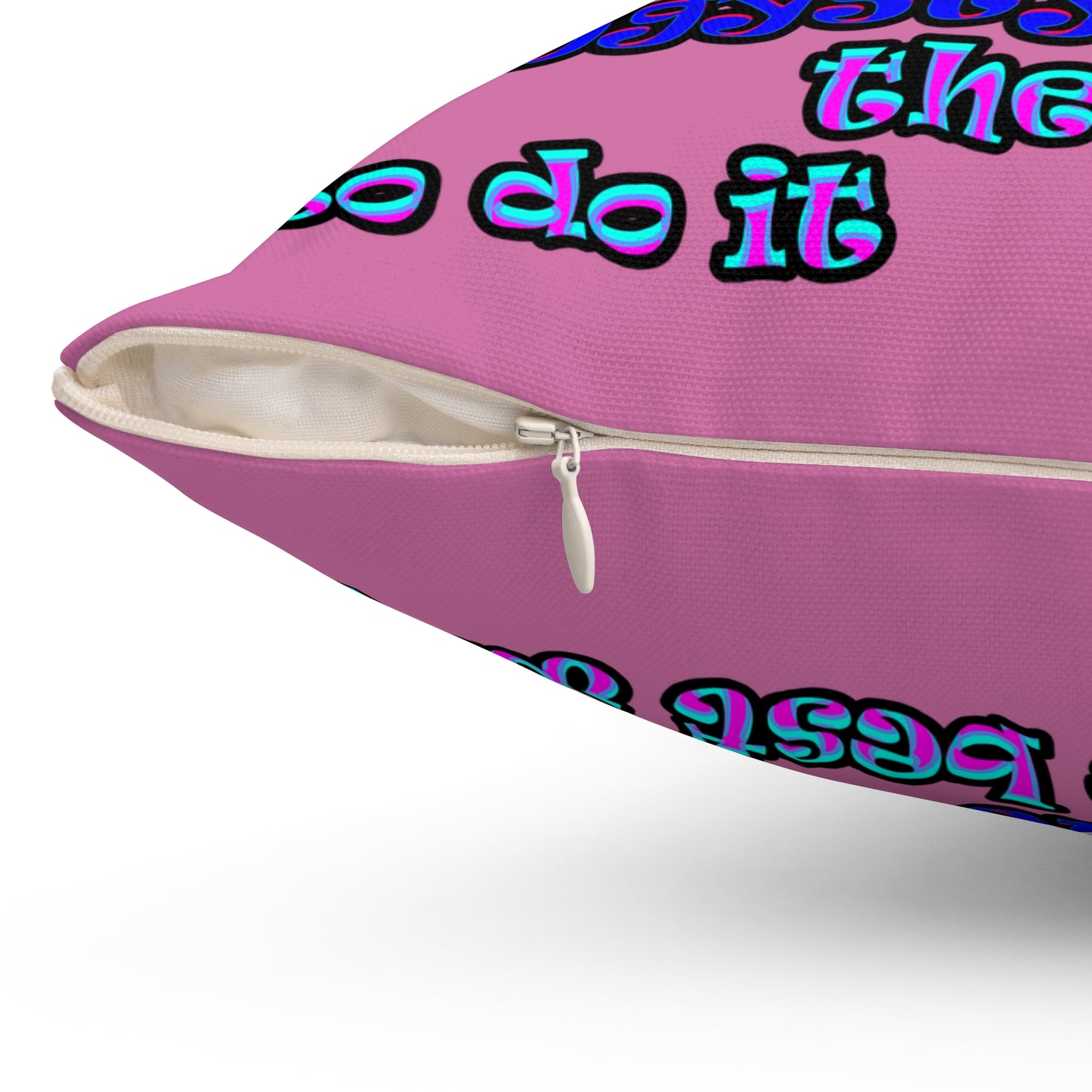 doggystyle - Spun Polyester Square Pillow - (light pink)