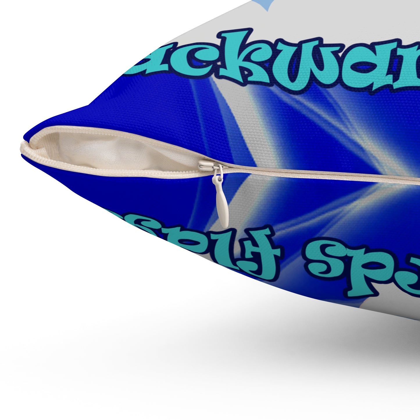 shoot for the stars - Spun Polyester Square Pillow - (blue-white wave)