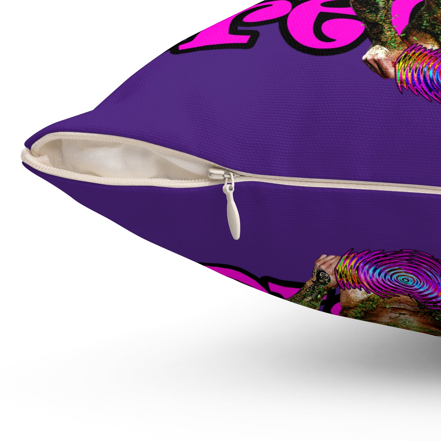 hoes b4 bros - Spun Polyester Square Pillow - (purple)