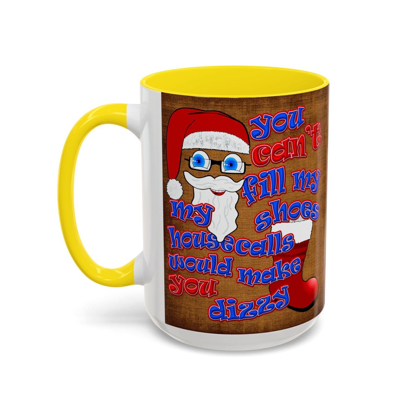 santa's shoes - Accent Mug (brown papyrus)