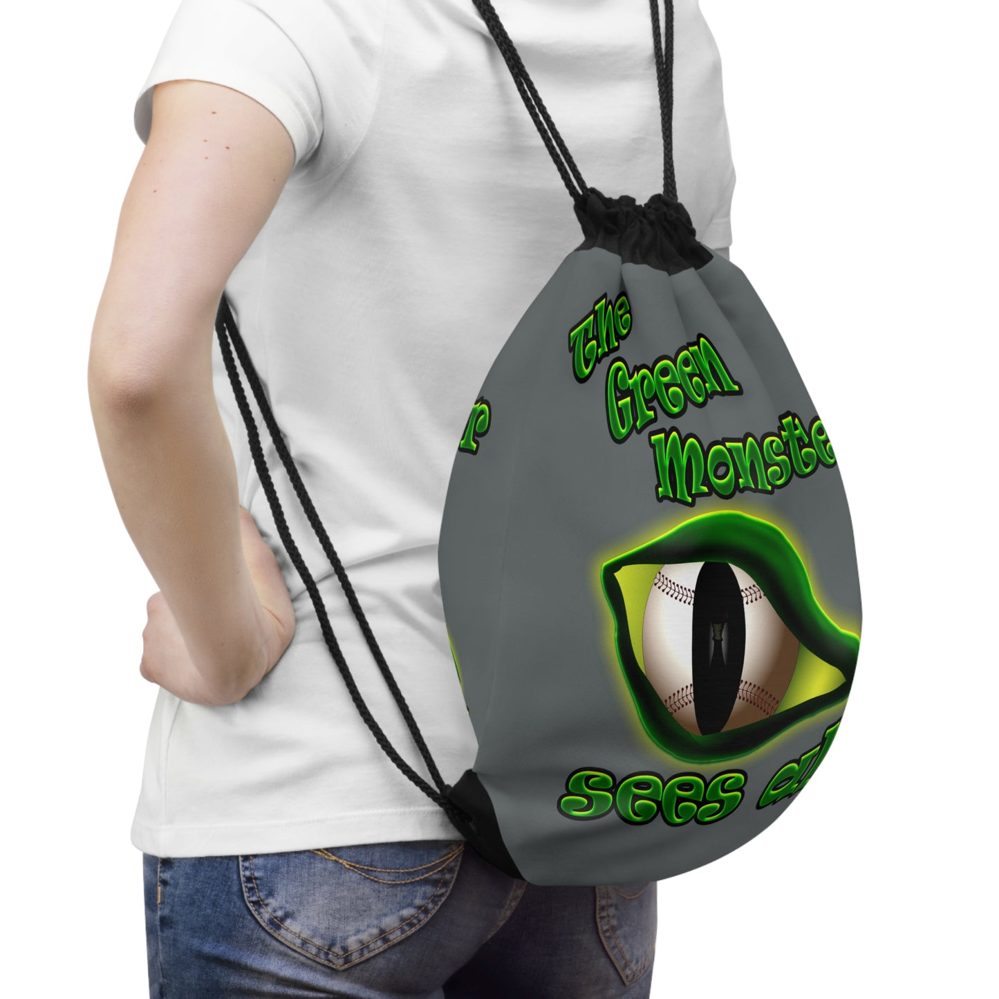 green monster - Drawstring Bag (dark grey)