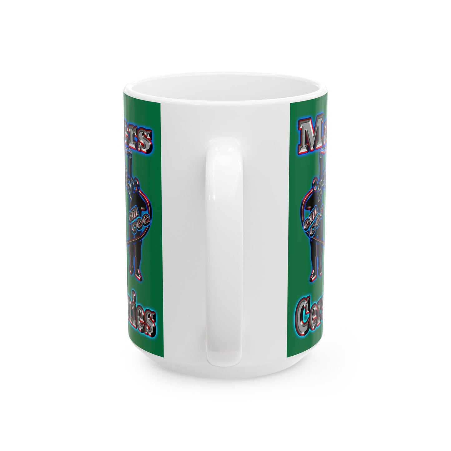 em cee squared - White Mug (dark green)