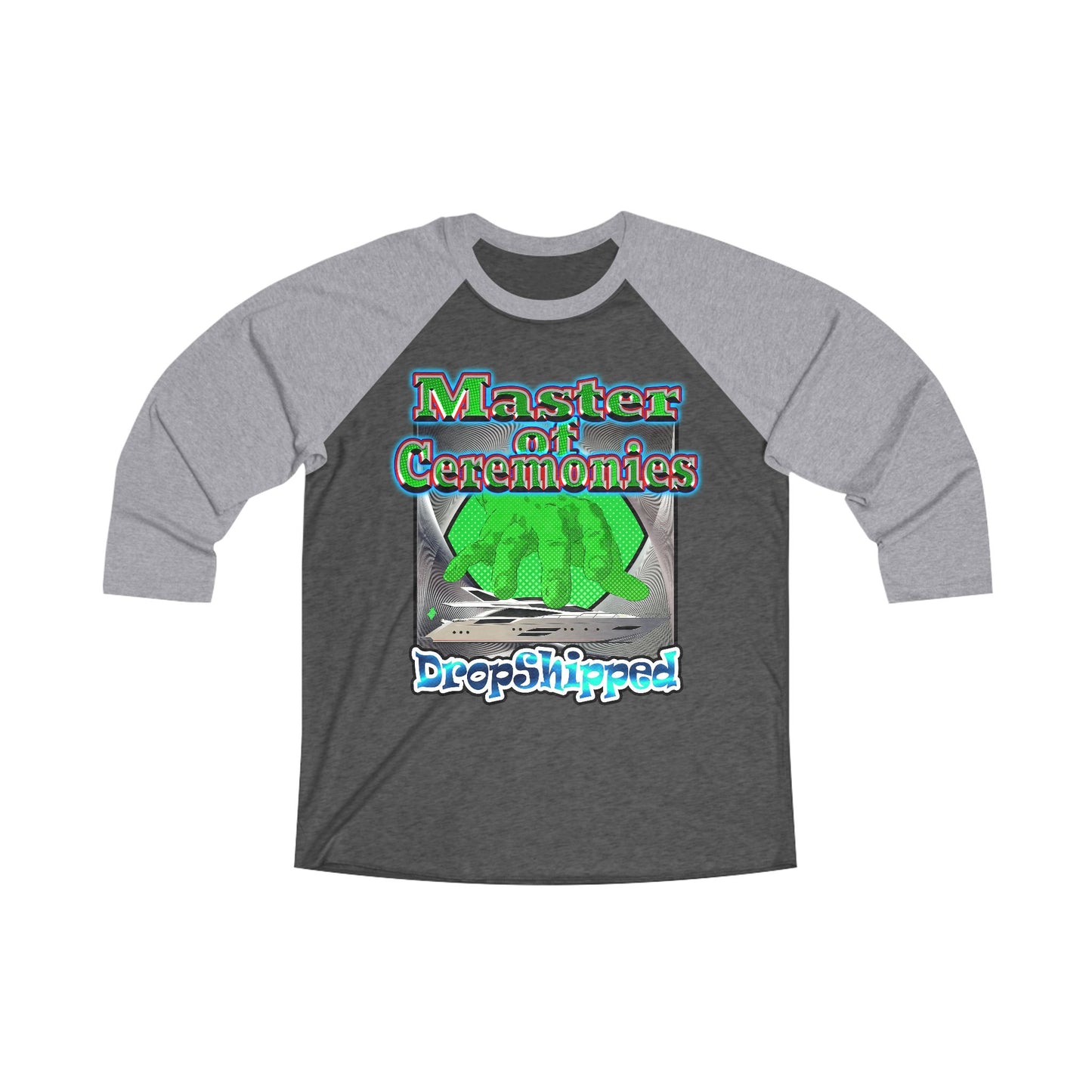 logo - Unisex Tri-Blend 3\4 Raglan Tee