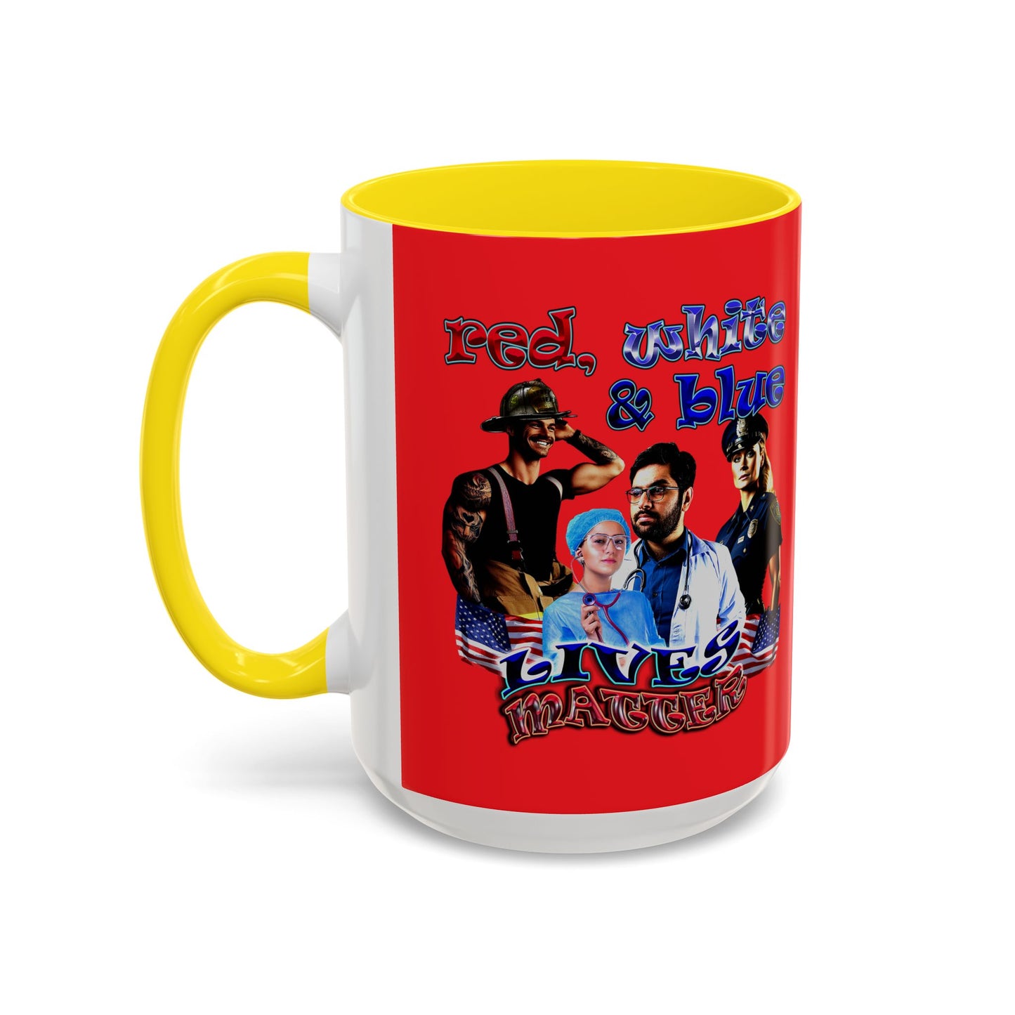 rw&b lives matter - Accent Mug (red)