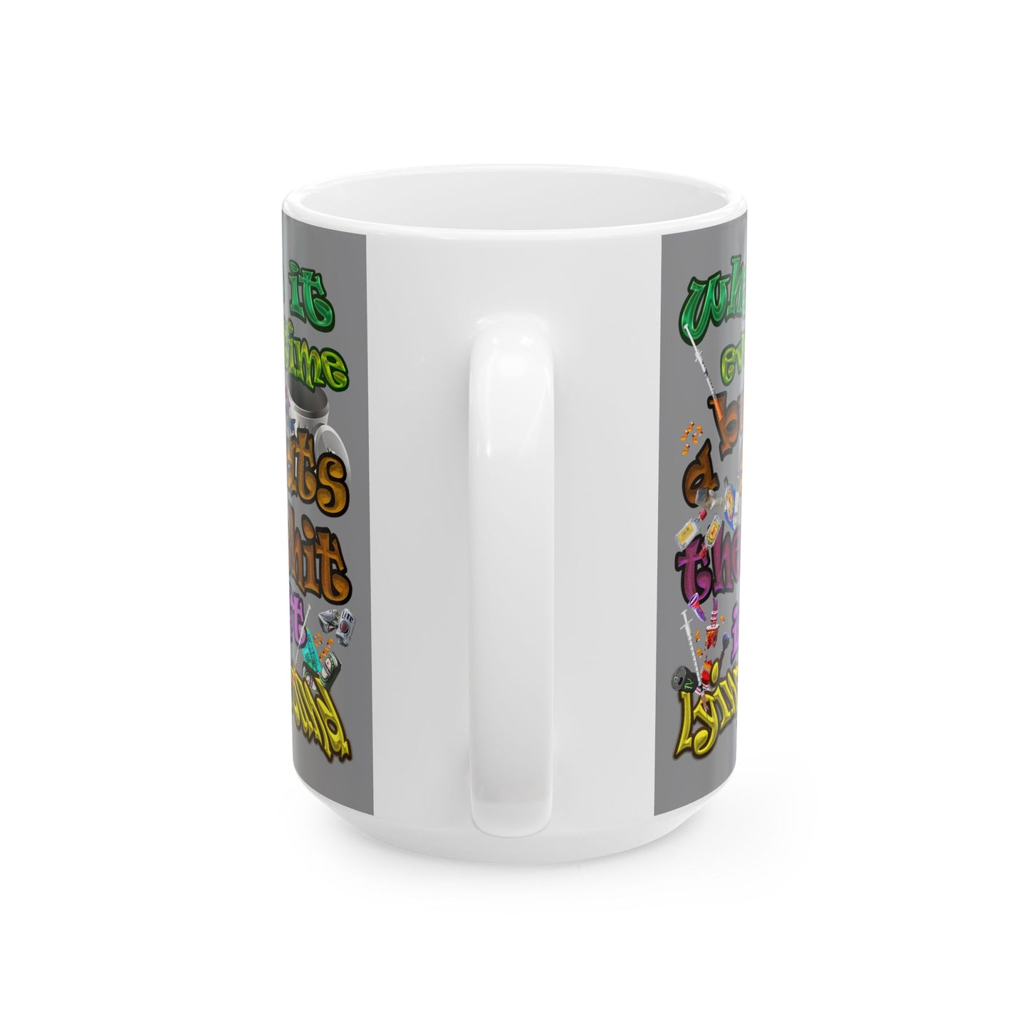 the bum's shit - White Mug (grey)