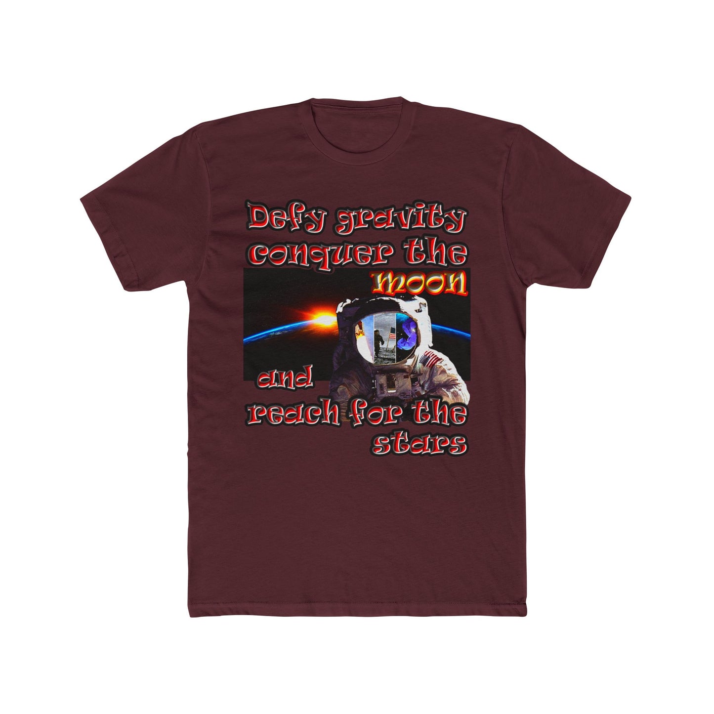 defy conquer reach - Men's Cotton Crew Tee