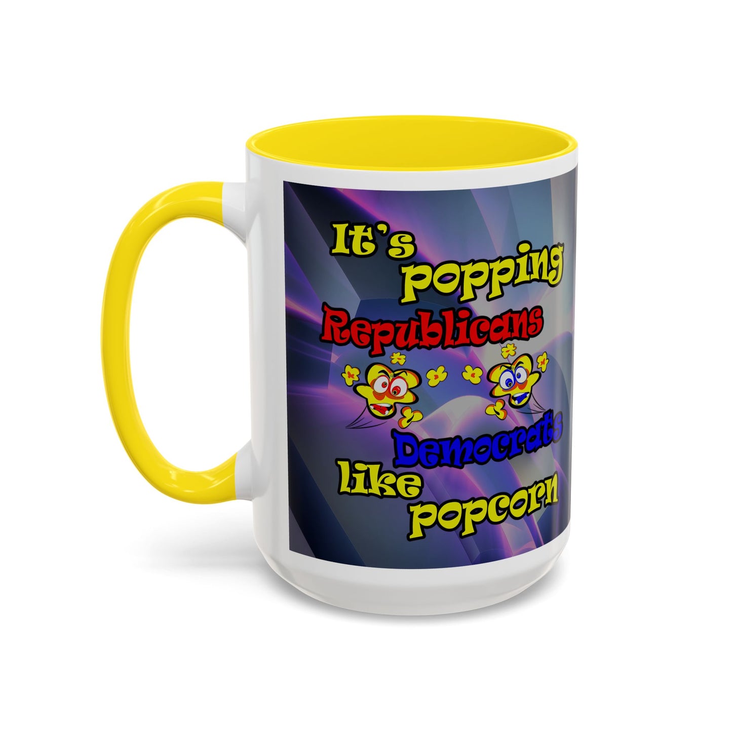 popping like popcorn - Accent Mug (grey-pink wave)