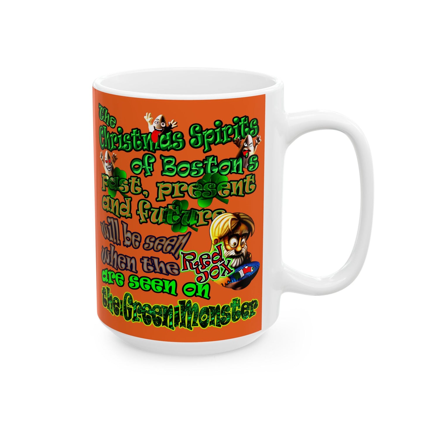 christmas spirits of boston - White Mug (orange)