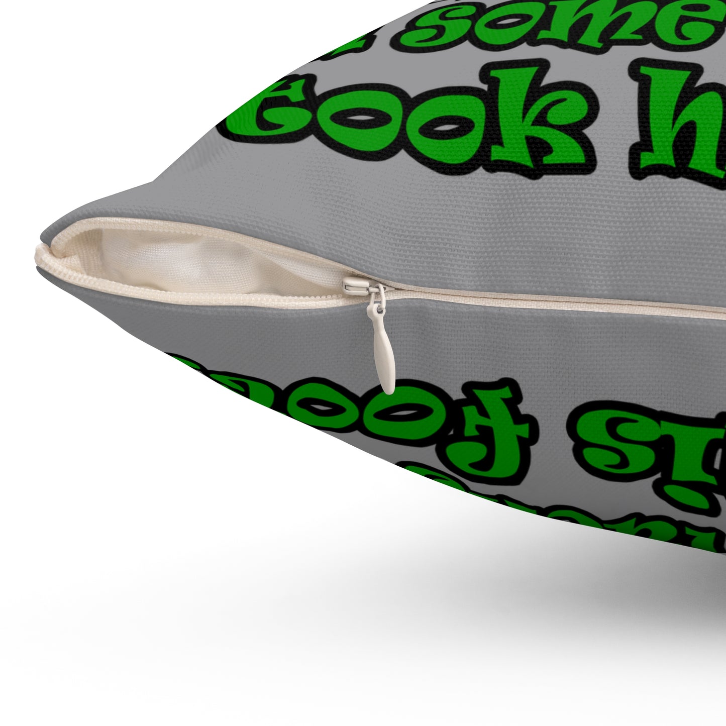 turtle race - Spun Polyester Square Pillow - (grey)