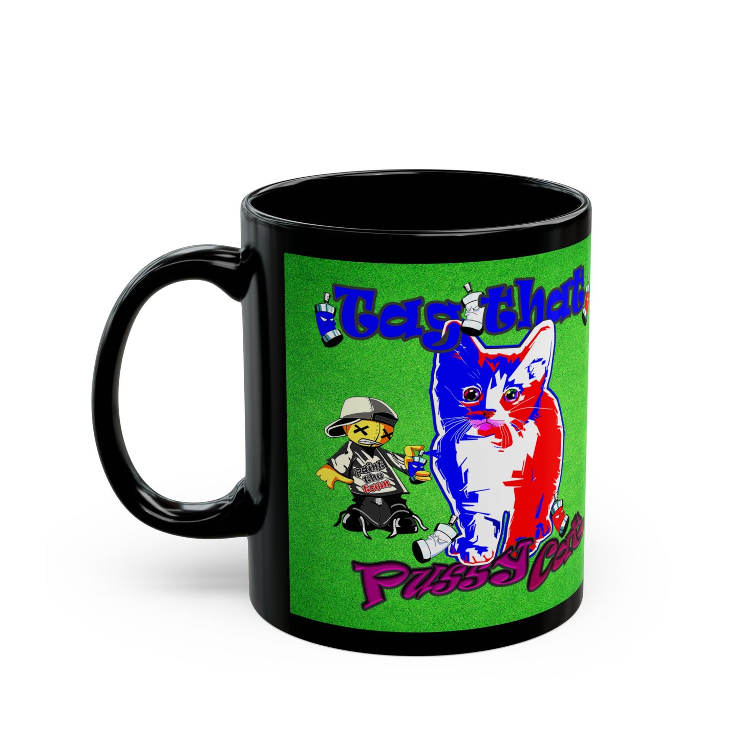 tag that - Black Mug (green turf)