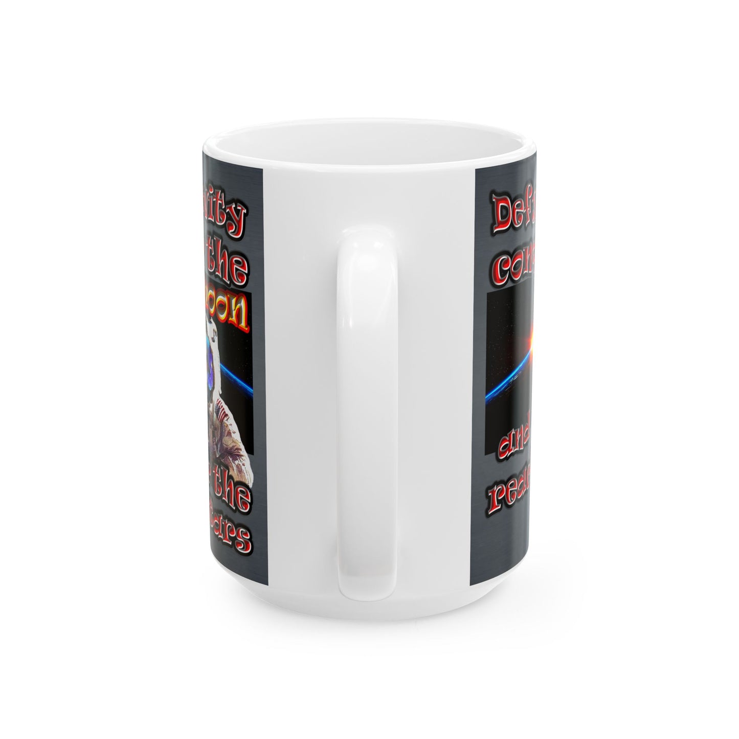 defy conquer reach - White Mug (grey-light grey)