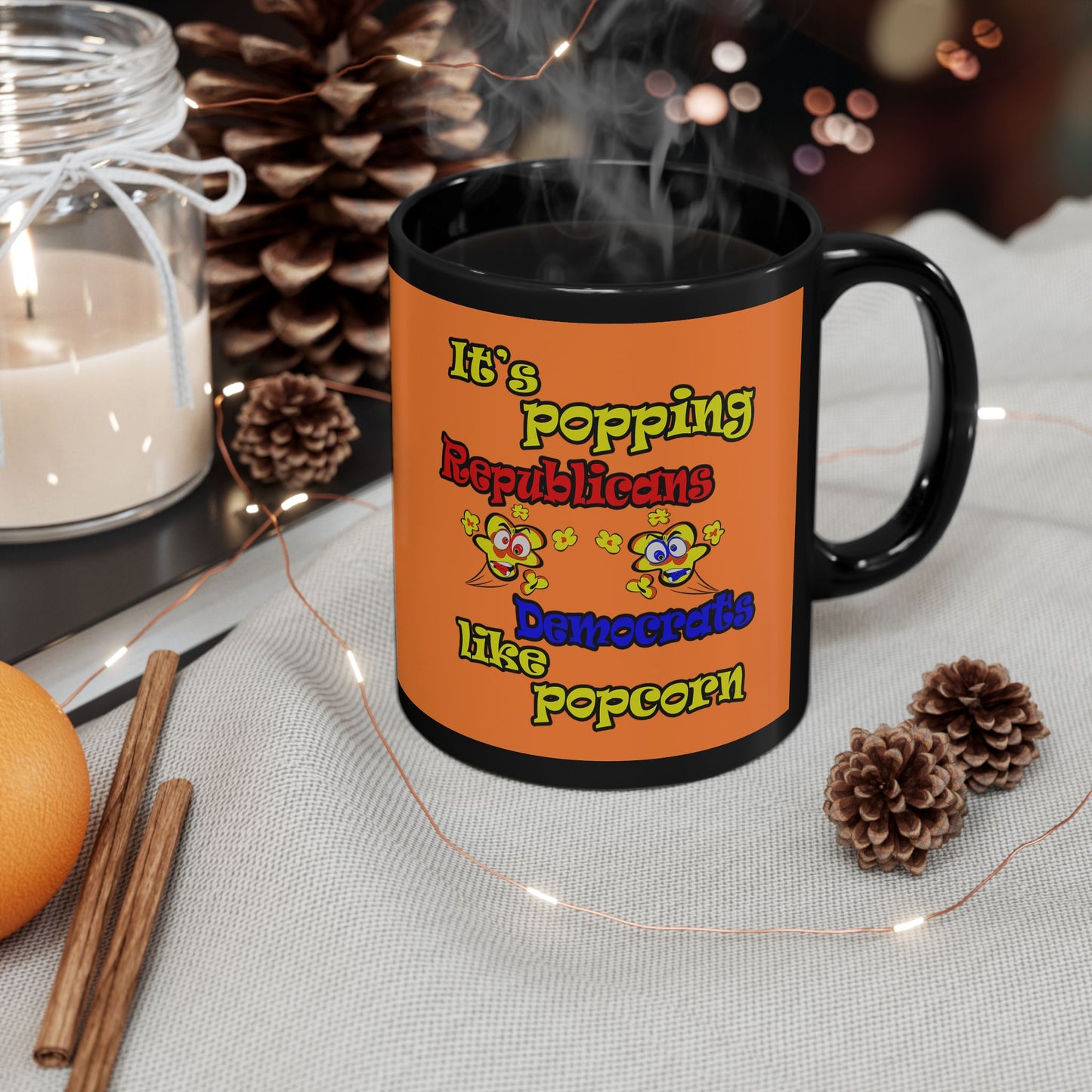 popping like popcorn - Black Mug (crusta)
