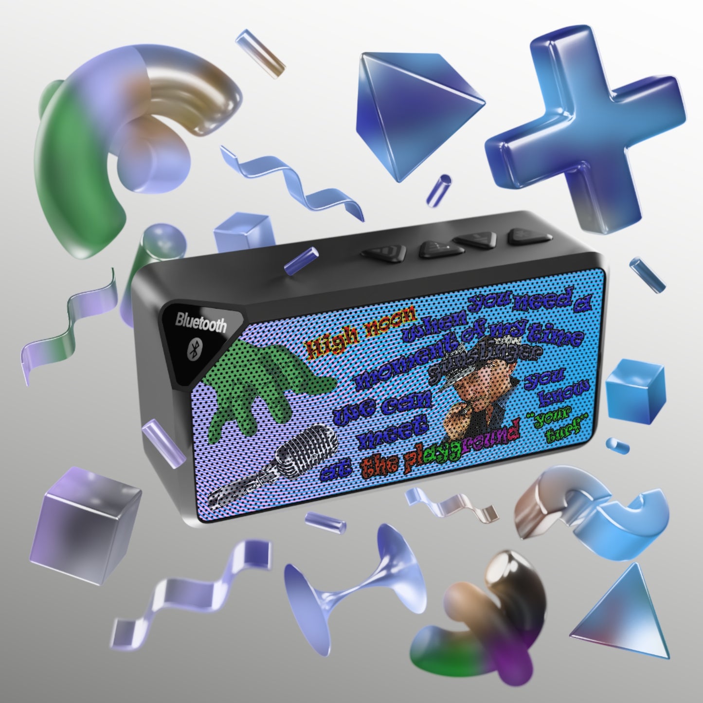 high noon - Jabba Bluetooth Speaker (light blue-purple wave)