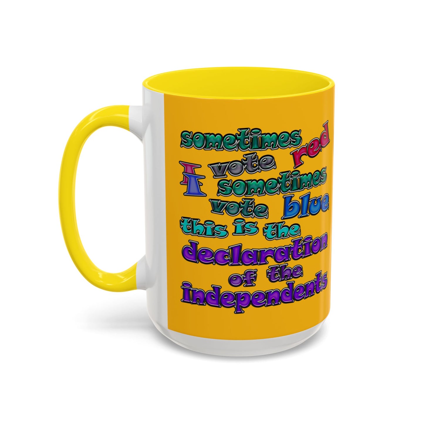 declaration of the independents - Accent Mug (yellow)