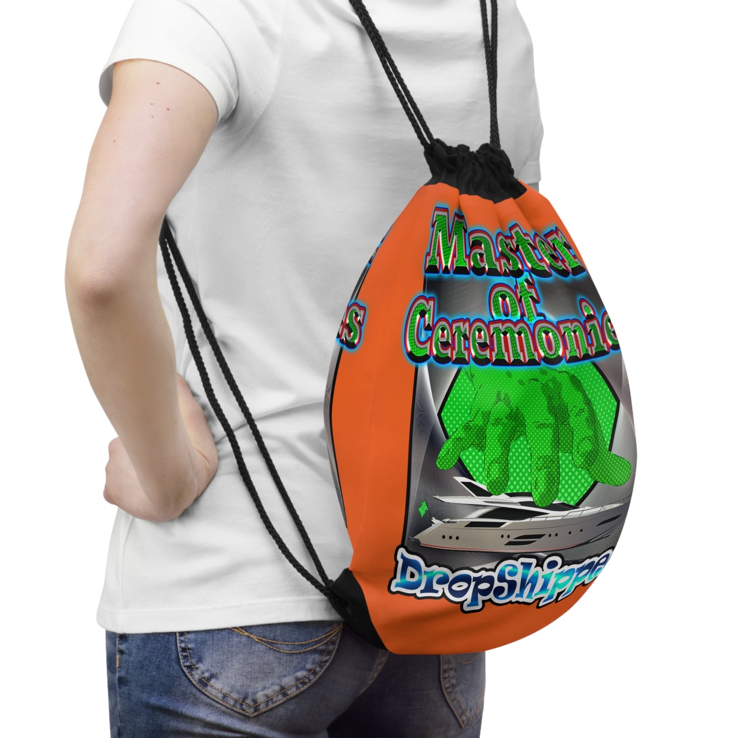 logo - Drawstring Bag (orange)