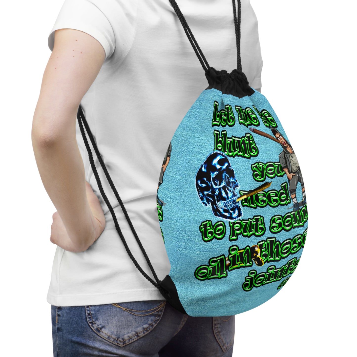 og - Drawstring Bag (faded blue)