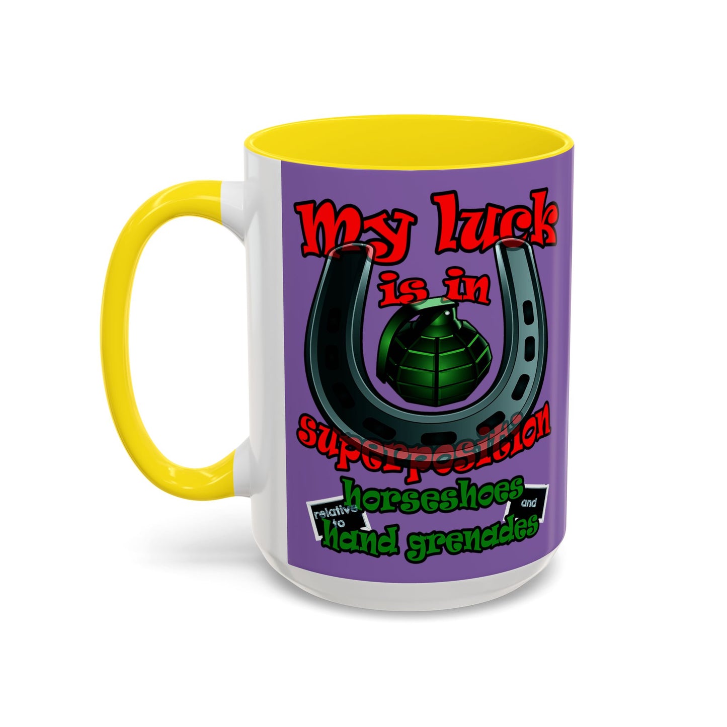 my luck - Accent Mug (light purple)