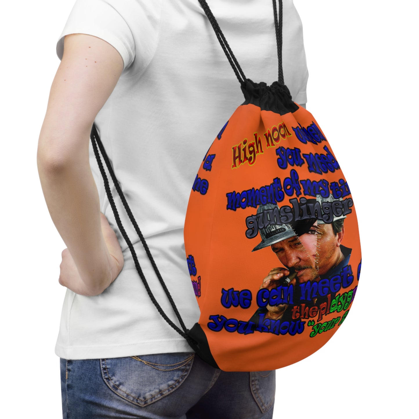 high noon - Drawstring Bag (orange)
