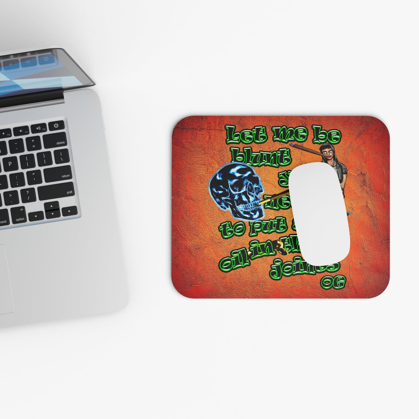 og - Mouse Pad (Rectangle) (burnt orange)