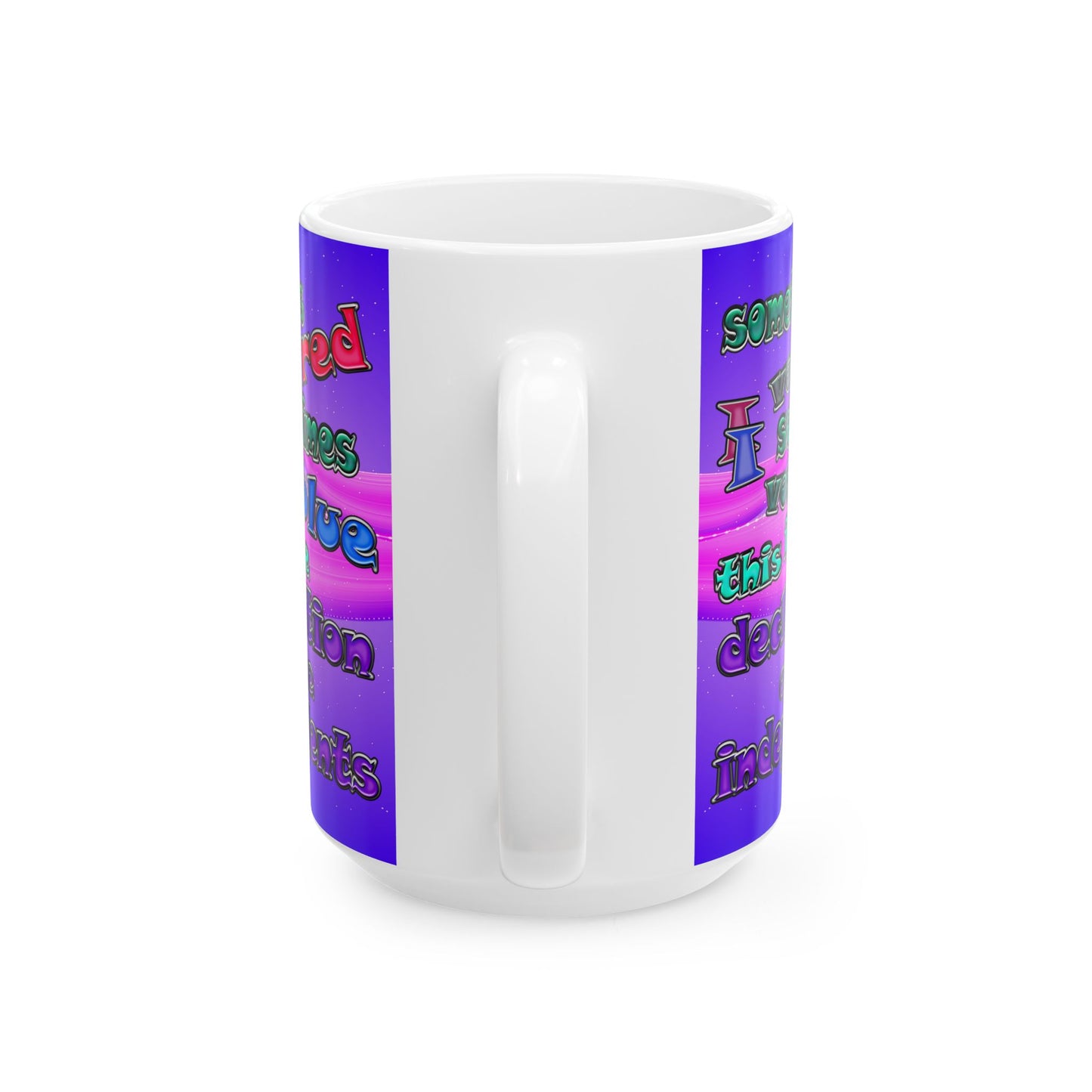 declaration of the independents - White Mug (purple-pink wave)