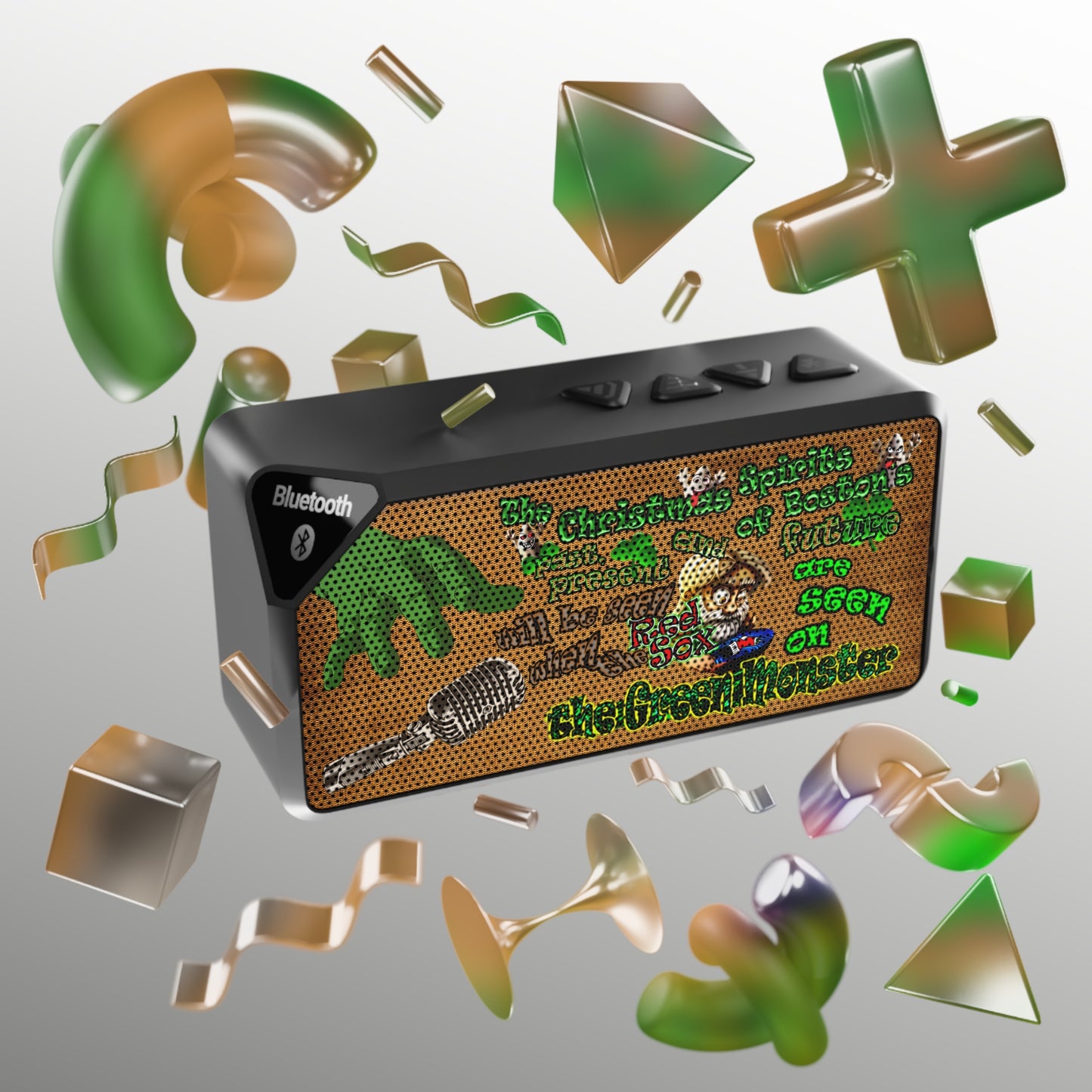 christmas spirits of boston - Jabba Bluetooth Speaker (brown papyrus)