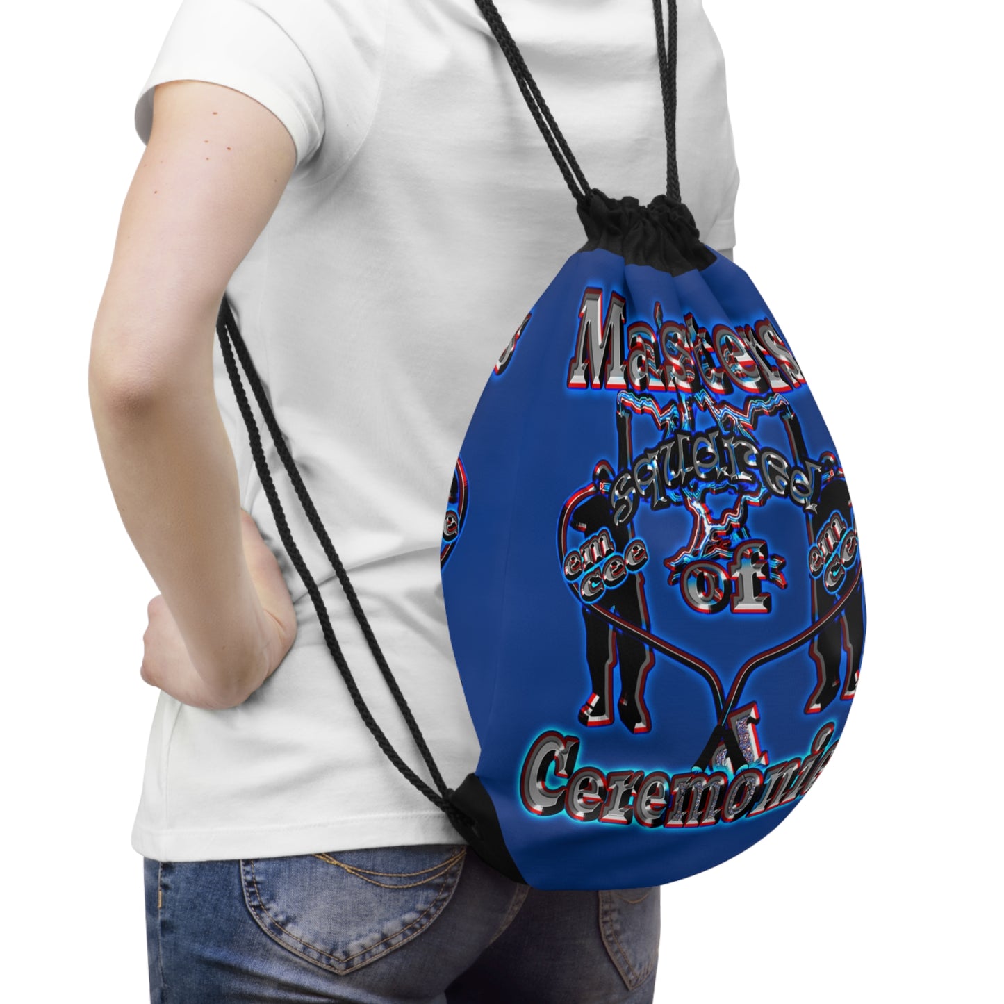 em cee squared - Drawstring Bag (dark blue)