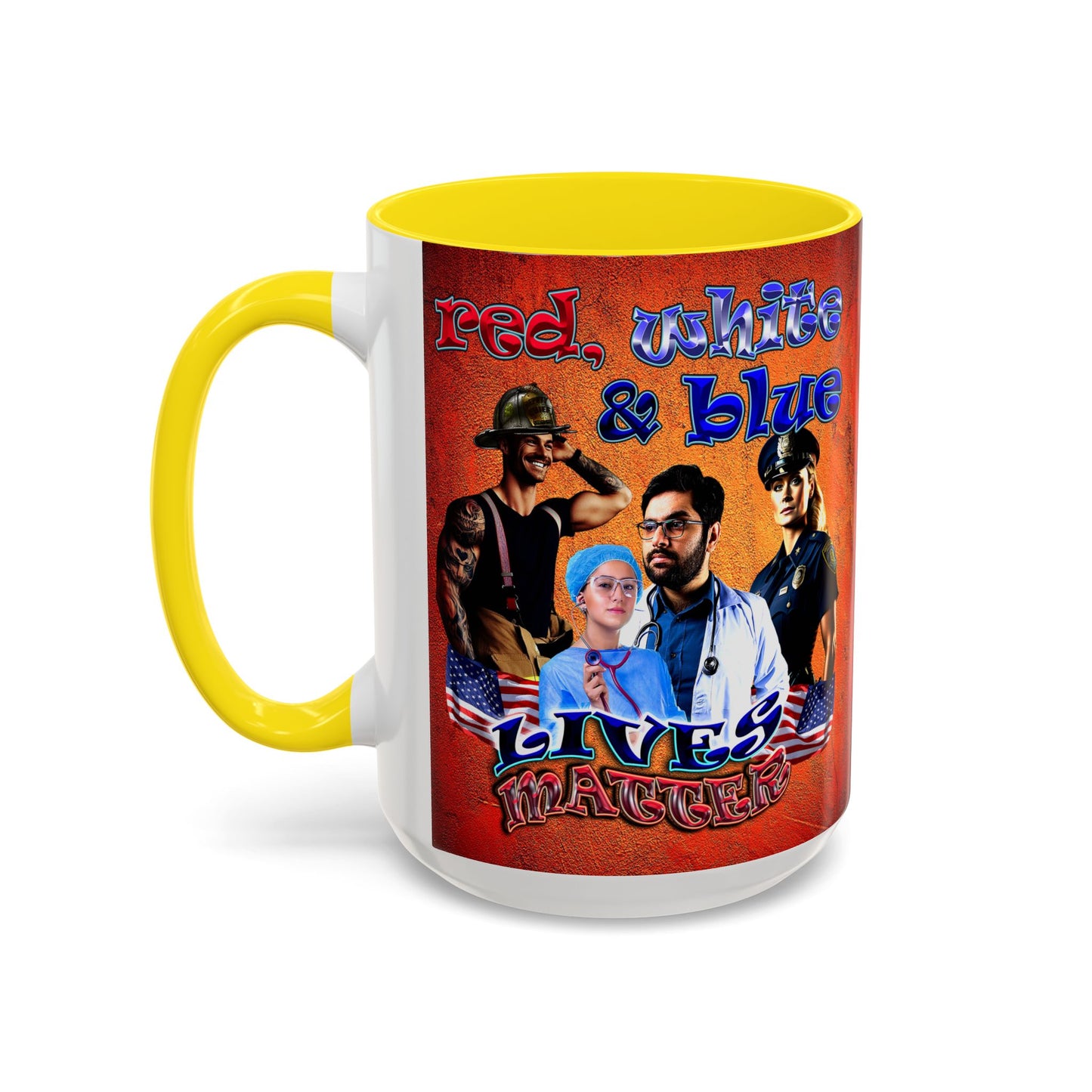 rw&b lives matter - Accent Mug (burnt orange)