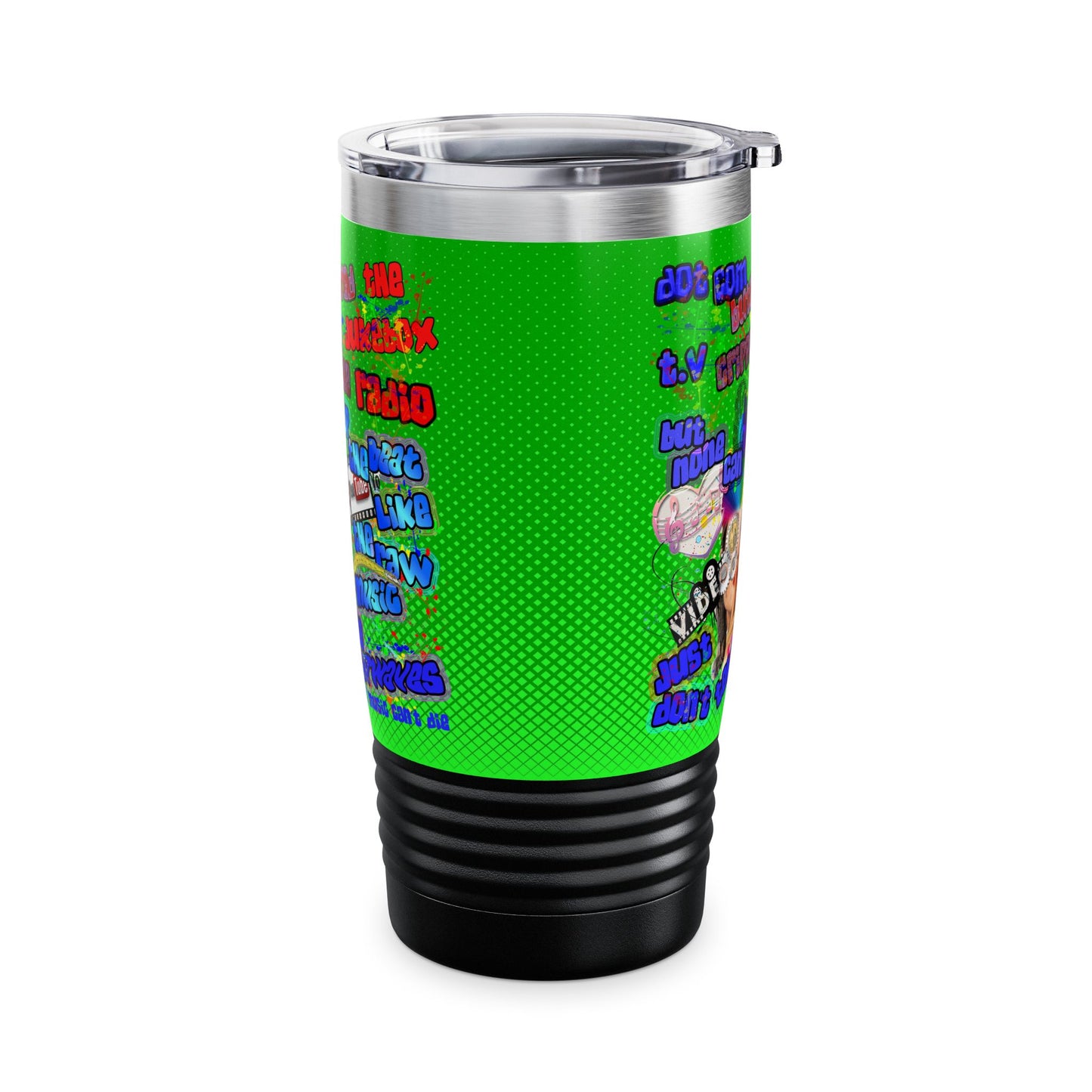 drop the beat - Ringneck Tumbler, 20oz (logo green)