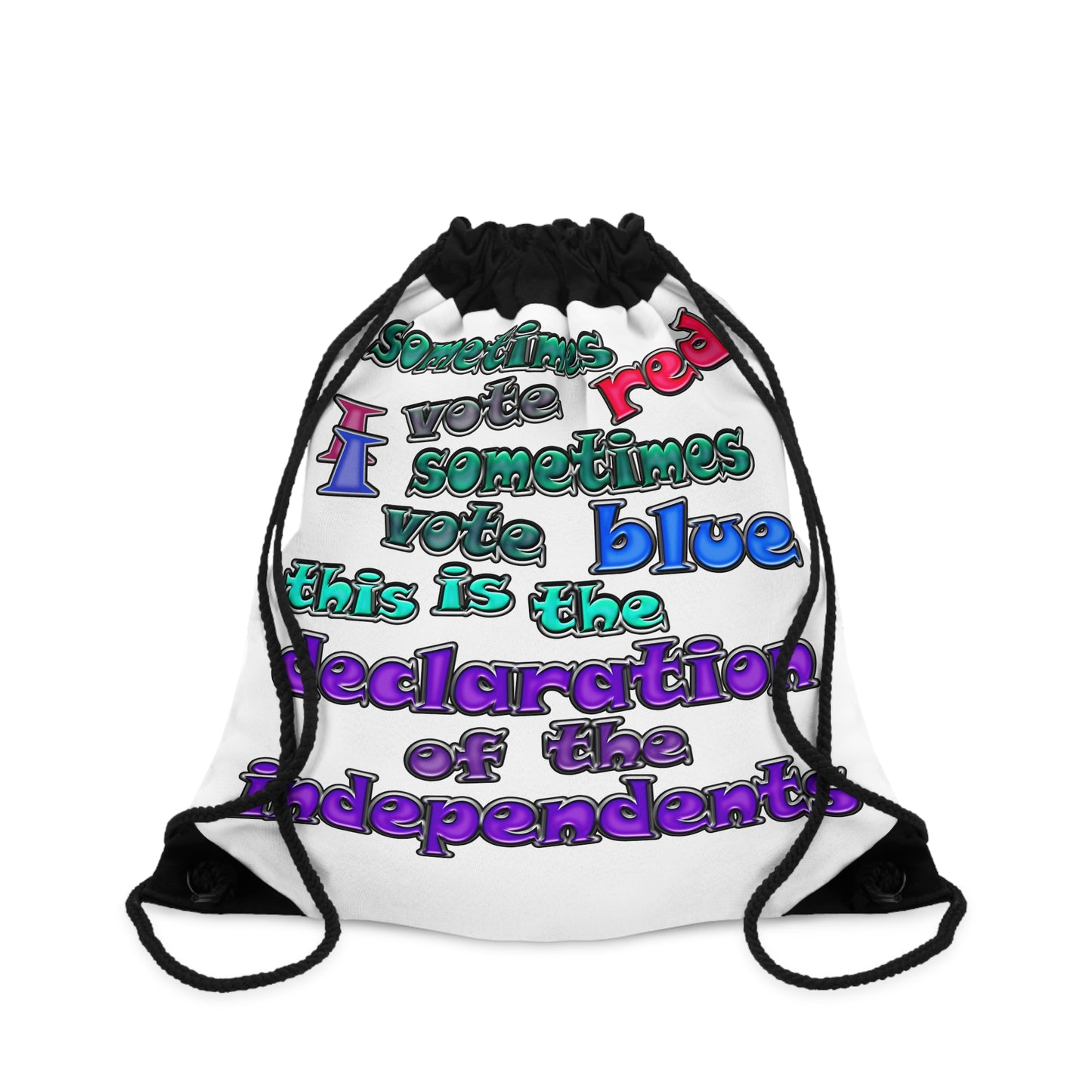 declaration of the independents - Drawstring Bag (white)