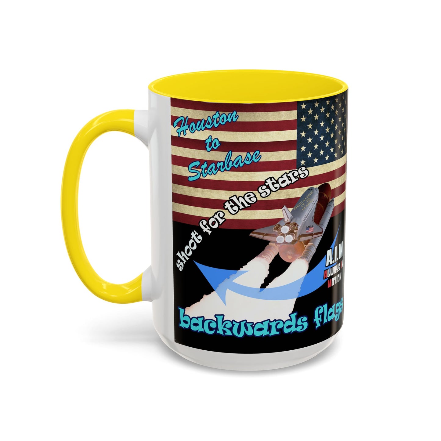 shoot for the stars - Accent Mug (black)