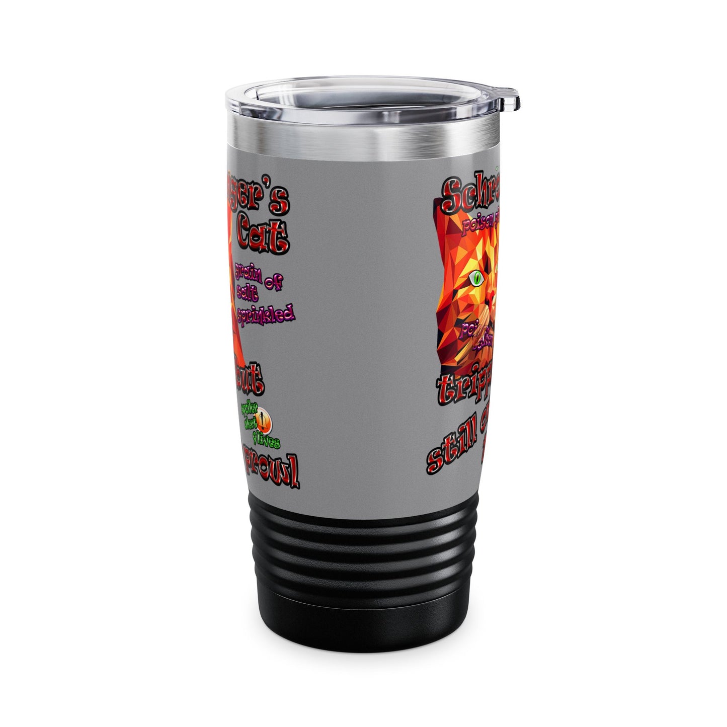schrodinger's cat - Ringneck Tumbler, 20oz (grey)