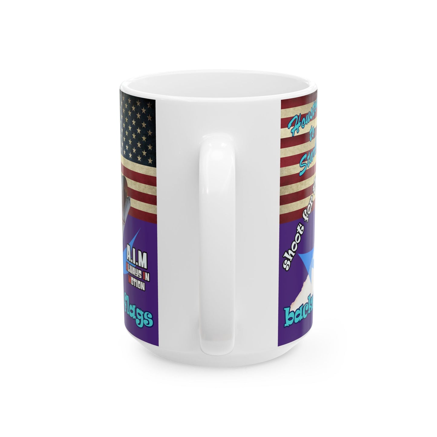 shoot for the stars - White Mug (purple)