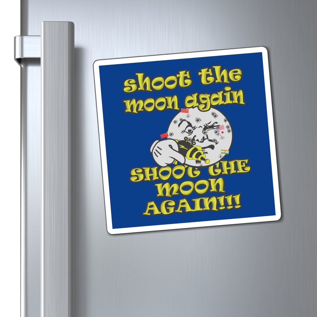 shoot the moon again - Magnets - (dark blue)