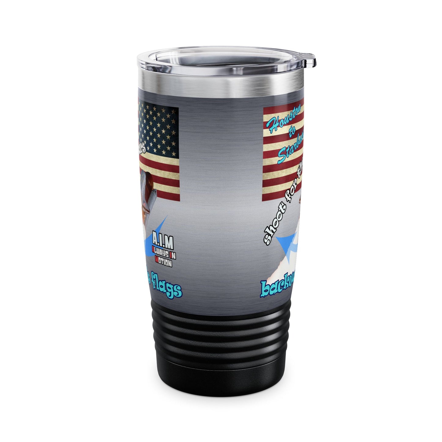 shoot for the stars - Ringneck Tumbler, 20oz (brushed nickel)