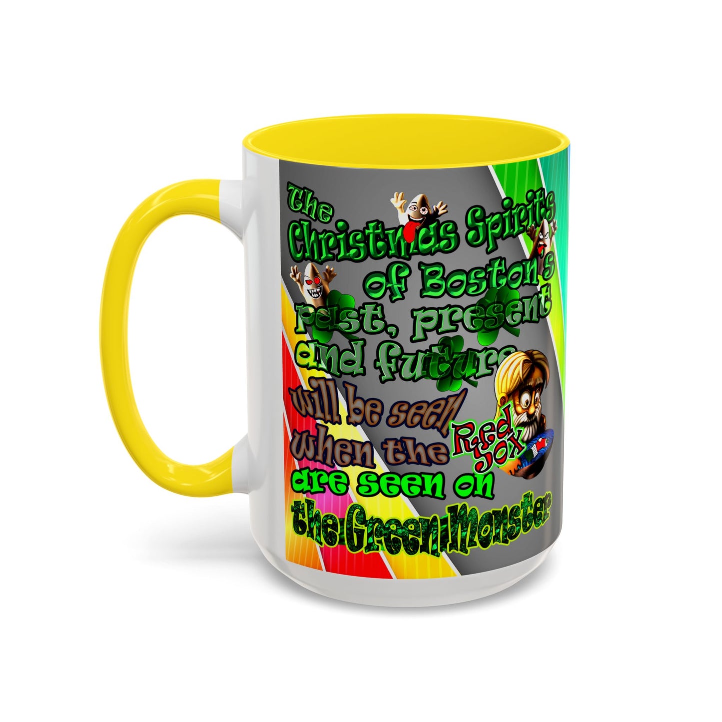 christmas spirits of boston - Accent Mug (rainbow split)