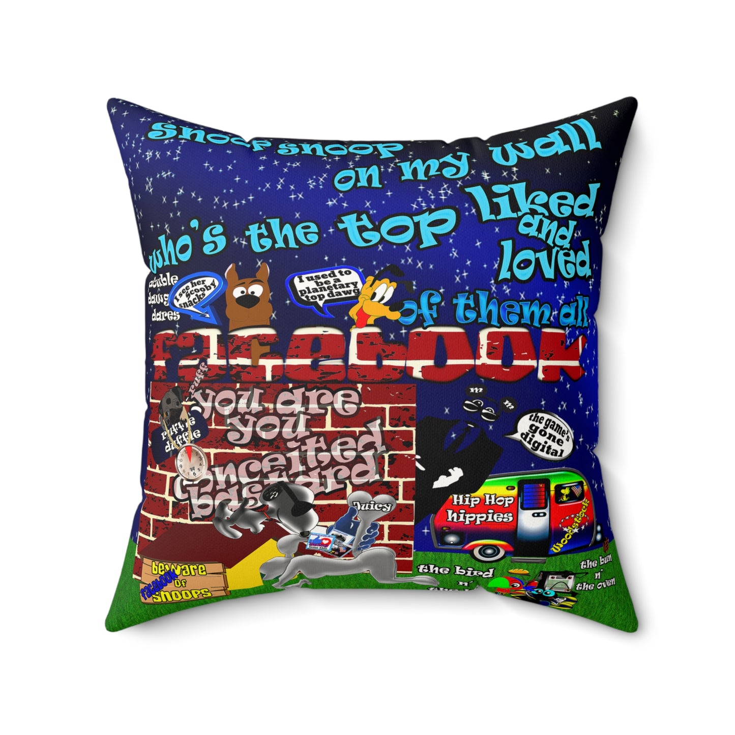 snoops - Faux Suede Square Pillow