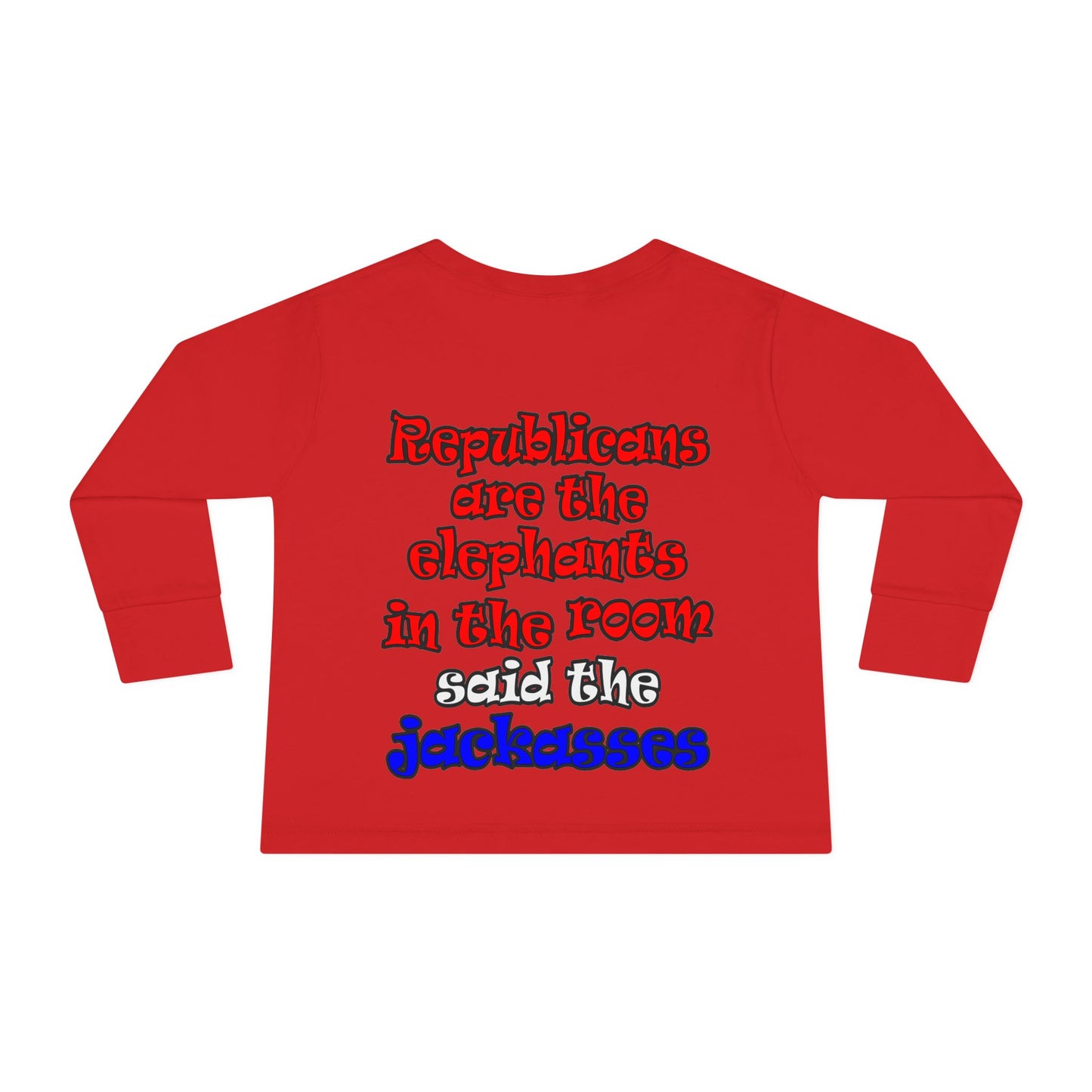 donkeys and elephants - Toddler Long Sleeve Tee
