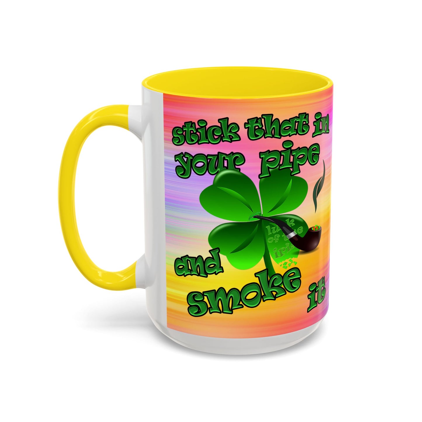 celtics logo - Accent Mug (color blur)