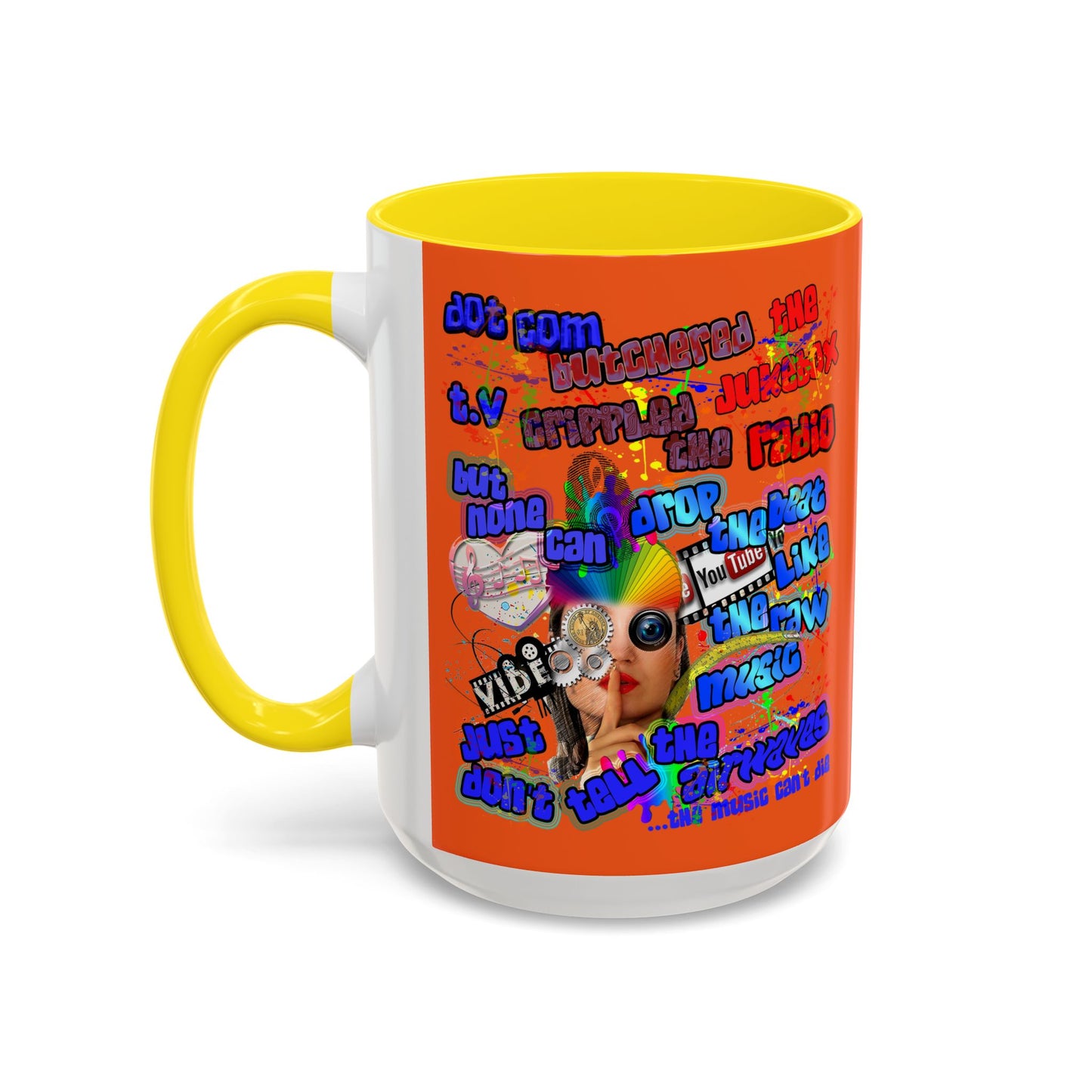 drop the beat - Accent Mug (orange)
