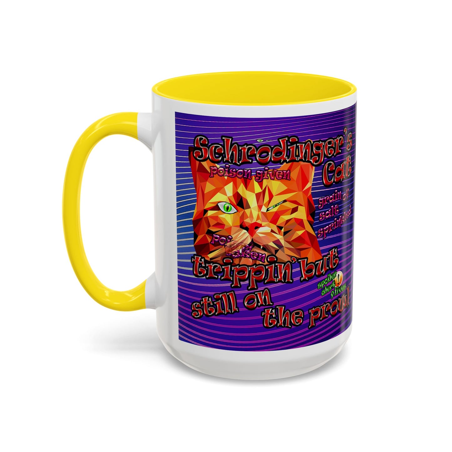schrodinger's cat - Accent Mug (purple wave)