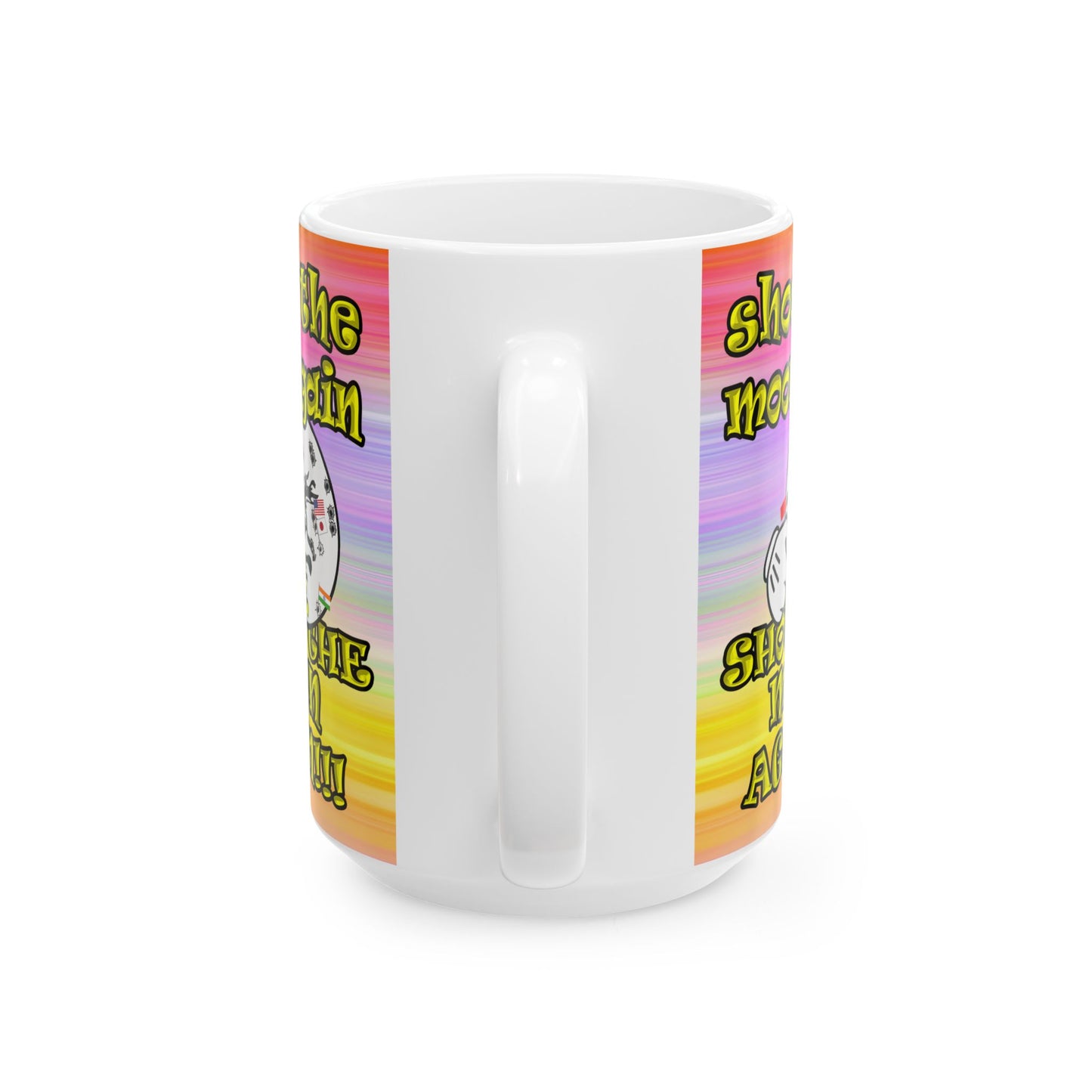 shoot the moon again - White Mug (color blur)