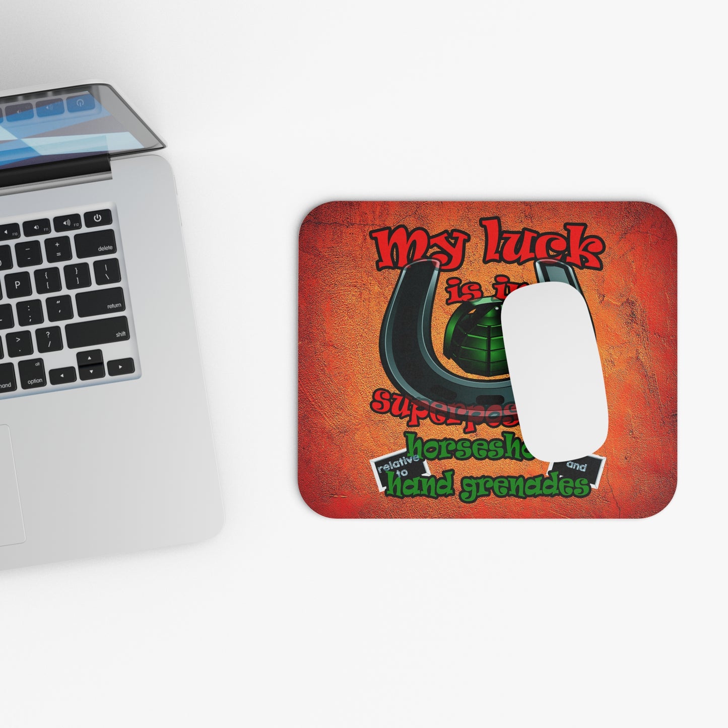 my luck - Mouse Pad (Rectangle) (burnt orange)